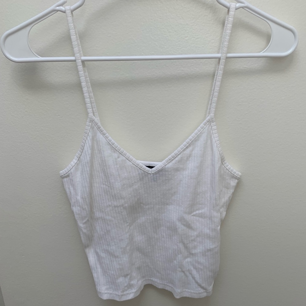 Topshop Ribbed Cropped Tank Top